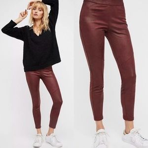 Free People Leather Vegan Leggings